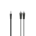 Hama 00205111 helikaabel 3 m 3,5 mm 2 x RCA Must