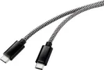 Renkforce USB 2.0 &uuml;henduskaabel [1x USB 2.0 pistik C - 1x USB 2.0 pistik C] 3,00 m Must/Valge (RF-4598412)