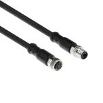 ACT Industrial 1.50 meetrit andurikaabel M8A 4-kontaktiline isane M8A 4-kontaktilisele emasele, Ultraflex Xtreme TPE kaabel, varjestatud