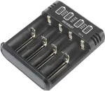 VOLTCRAFT BC4 Rundzellen-Charger LiIon, NiMH Mignon (AA), Micro (AAA), Baby (C), Sub-C, 10440, 16340, CR-123A, 17335, 17500, 17670, 18490, 18650, 21700, (VC-14263380)