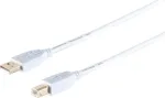 USB-A-B-kaabel ShiverPeaks 77022-W &mdash; Kiire USB 2.0, kullatud pistikutega