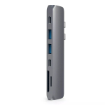 Satechi s&uuml;learvuti dokk/pordireplikaator ST-CMBPM &mdash; USB 3.2 Gen 1 USB-C host, HDMI, USB-A, SD/MicroSD, hall
