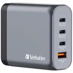 Verbatim GNC-140 GaN laadija 140 W, 2x USB-C PD 140 W / 1x USB-C PD 20 W / 1x USB-A QC 3.0 (EL/&Uuml;K/USA)