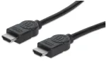 Manhattan HDMI 4K@30Hz kaabel Ethernetiga, 1m, sobib K&Otilde;IGIKS 1080p/HD ja enamikuks 4K rakendusteks (kontrollige oma s&uuml;steemi 4K spetsifikatsiooni, et olla kindel), Isane-Isane, Must, Ultra HD 4k x 2k, Eluaegne garantii, Kiire, Vastab HDMM1MHS-le