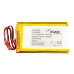 Akyga AKY0580 LP805080 Li-Po aku 3,7 V 4000 mAh, PCM, JST 2,54 mm 2-kontaktiline pistik, 150 mm juhtmed