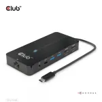 CLUB3D Type-C 7-in-1 jaotur 2x HDMI, 2x USB Gen1 Type-A, 1x RJ45, 1x 3.5mm heli, 1x USB Gen1 Type-C 100W emane port