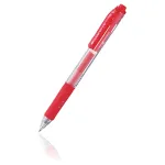 Pentel Hybrid Gel Grip Sisset&otilde;mmatav Geelpliiats - Punane Tint - 0,7 mm Keskmine Ots - L&auml;bipaistev Kere - Metallklamber
