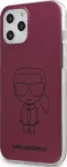 Karl Lagerfeld Apple iPhone 12/12 Pro 6.1'' PC/TPU Metallic Iconic Outline Cover Dark Pink