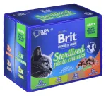 BRIT Premium Cat Sterilised Plate - m&auml;rg kassitoit - 12x100g