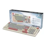 Redragon K768WGR-WL EISA 100 traadita RGB mehaaniline m&auml;nguklaviatuur, 96% paigutus, kuumsulandatavad punased l&uuml;litid, valge/hall