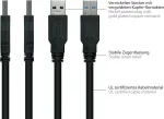 GoodConnections Alcasa UK30P-AMB-005S USB 3.2 Gen 1 kaabel, USB-A - Micro-B, 0,5 m, must