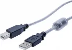 EXERTIS CONNECT USB 2.0 kaabel, USB-A isane - USB-B isane, 2,0 m, must 532535
