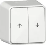GIRA pealepandav klahvl&uuml;liti ruloode juhtimiseks, puhtvalge, &uuml;les/alla nooled, 250 V, 10 A 315813
