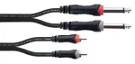Cordial 14840 Helikaabel 6,3 mm Mono Jack - RCA 1,5 m Must