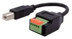 EXSYS USB-B isane 5-kontaktilise klemmliistu adapterkaabel l&uuml;litiga, USB 2.0, 15 cm EX-49131