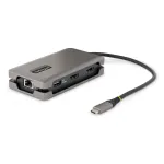 StarTech.com USB-C mitmepordiadapter - 4K 60Hz HDMI/DP - 3-pordiline USB-jaotur - 100W toiteedastus - GbE - reisimini dokkimisjaam laadimisega - 30 cm &uuml;mberkeeratav kaabel