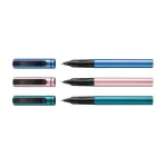 Pelikan Pina Colada rollerpliiats, 12-osaline komplekt, metallist korpus ja kork, must (605502)