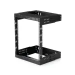 StarTech.com 12U 19-tolline seinale paigaldatav v&otilde;rguriiul &ndash; reguleeritava s&uuml;gavusega 12&ndash;20 tolli 2-postiline avatud raamiga serveriruumi riiul AV/andme-/IT-side-/arvutiseadmetele/l&uuml;litile koos puurimutrite ja kruvidega