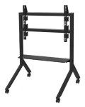 B-Tech BT8545/B teleri ratastega alus, 55&ndash;86 tolli, VESA 900x600, kuni 100 kg, riiuliga, must
