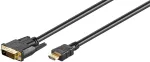 Microconnect HDM192411 videokaabli adapter 1 m HDMI t&uuml;&uuml;p A (standardne) DVI-D must