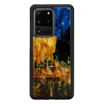 Telefonikohver iKins Samsung Galaxy S20 Ultra jaoks &mdash; must, mudel 'Cafe Terrace'