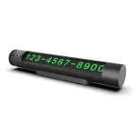 Ajutine auto parkimiskaart Tellur TLL171251 &mdash; metallikmust, kuvab kahte telefoninumbrit