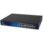 ALLNET 18-pordiline Gigabit PoE l&uuml;liti ALL-SG8018P &mdash; 16 PoE porti + 2 &uuml;leslinki, Gigabit Ethernet