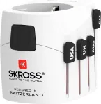 Universaalne toiteadapter valge Skross PRO t&uuml;&uuml;p C E F