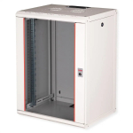 Seinale kinnitatav 19-tolline riiulikapp ROLINE Pro 16U 600x450 mm, hall, v&otilde;tmelukk, IP20
