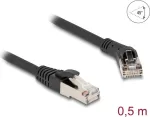 V&otilde;rgukaabel DeLOCK RJ45 Cat.8.1 45&deg; paremnurkne pistik sirgele pistikule 0,5 m must
