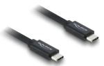 USB-C&ndash;USB-C koaksiaalkaabel DELOCK USB4 Gen 3x2 40 Gbps USB PD 3.1 240 W 1 m