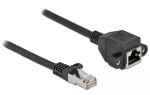 V&otilde;rgupikenduskaabel S/FTP RJ45 pistik &ndash; RJ45 pesa Cat.6A 2 m must DeLOCK 87002