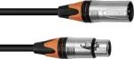 XLR-kaabel PSSO 3‑kontaktiline, 3 m, must, Neutrik-pistikud