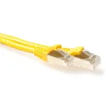 ACT kollane 1,5 m LSZH SFTP CAT6A paigalduskaabel t&otilde;mblukuga RJ45 pistikutega