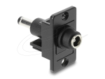Delock 91121 paneelile paigaldatav DC 5,5 x 2,5 mm pesa &ndash; 5,5 x 2,5 mm pistik, must