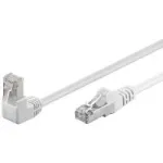 Wentronic Goobay CAT 5e paranduskaabel 1x 90&deg; nurga all, F/UTP, valge, 3 m - CCA vase segu, 1x RJ45 pistik 90&deg; (8P8C) (94180)