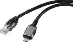 Renkforce USB, v&otilde;rguadapteri kaabel [1x USB-C&reg; pistik - 1x RJ45-pistik] 3,00 m Alumiiniumpistik (RF-6055780)
