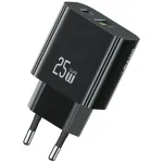 USB-laadija usams USA001629 25 W 1&times;USB-C + 1&times;USB-A kiirlaadimine