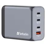Verbatim GNC-200 GaN laadija 200W, 2x USB-C PD 100W / 1x USB-C PD 65W / 1x USB QC 3.0 (EL/&Uuml;hendkuningriik/USA)