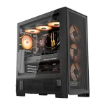 DarkFlash AIRNOVA Big Tower arvutikorpus, E-ATX, 3 x 120 mm ventilaatorit, USB-C Gen2, must