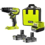 RYOBI ONE+ Juhtmeta L&ouml;&ouml;kpuur R18PD5-220S, 18V (Roheline/Must, 2x 2.0Ah Li-Ion Akud)