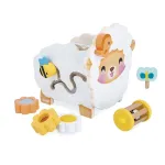 Janod Multifunctional Sheep Shape Sorter Pull-Along Toy Wooden Farm 12m+