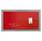 SIGEL Artverum GL147 Magnetiline klaastahvel 910x460 mm, valge, raamita, seinale paigaldatav