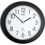 Mebus 52450 Wireless Wall Clock Black Digital LCD Radio Controlled