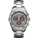 ARMANI AR1462 meeste keraamiline k&auml;ekell 43mm musta numbrilaualga kronograaf