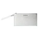 Michael Kors Jet Set Travel Crossbody Bag Silver Saffiano Leather 35F4STVW3LSIL
