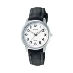 CASIO LTP1303PL7BVE Unisex Analoogkell - Roostevabast terasest korpus, must nahkrihm, 50m veekindlus