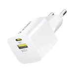 Wozinsky WWCEAC GaN USB-A USB-C 33W seinadapter - valge