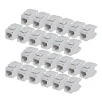 StarTech.com Cat6 Keystone Jack 24-Pack, RJ45 Ethernet Keystone Coupler, UTP Cat6 Wall Jack, 180 Degree 110 Punch Down, White
