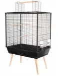 Linnupuur ZOLUX Neo Jili H80 Must &mdash; metallist/plastist puur 78&times;48&times;81 cm, 2 hoiusahtliga